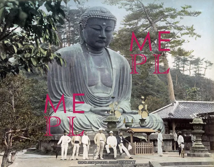 : Daibutsu, statue of Buddha, Kamakura, Japan, circa 1890s : Daibutsu, statue of Buddha, Kamakura, Japan, circa 1890s