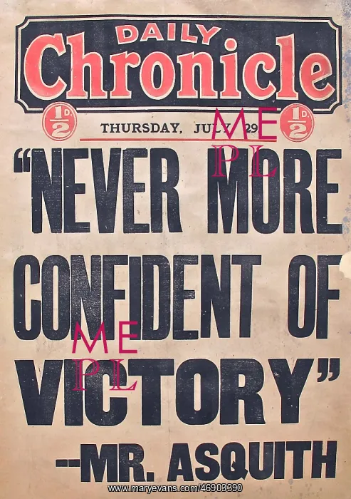 : Daily Chronicle, Never more confident of victory, WW1 : Daily Chronicle, Never more confident of victory, WW1
