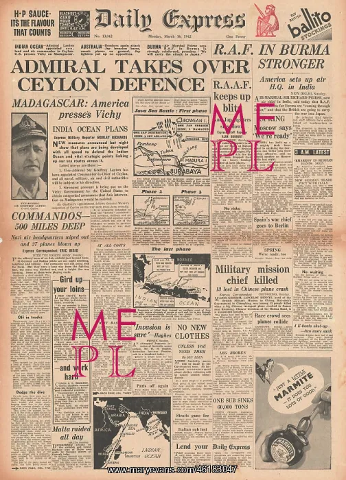 : Daily Express Admiral Layton appointed Commander in Ceylon : Daily Express Admiral Layton appointed Commander in Ceylon