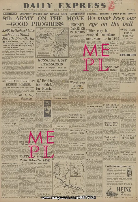: Daily Express front page Battles on the Eastern Front : Daily Express front page Battles on the Eastern Front