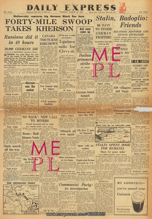 : Daily Express front page Red Army capture Kherson : Daily Express front page Red Army capture Kherson