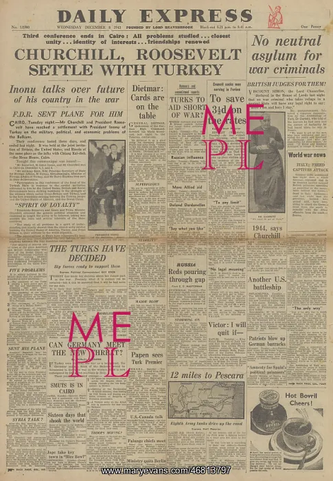 : Daily Express front page Tehran Conference : Daily Express front page Tehran Conference