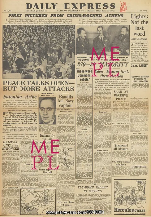 : Daily Express front page Unrest in Greece : Daily Express front page Unrest in Greece