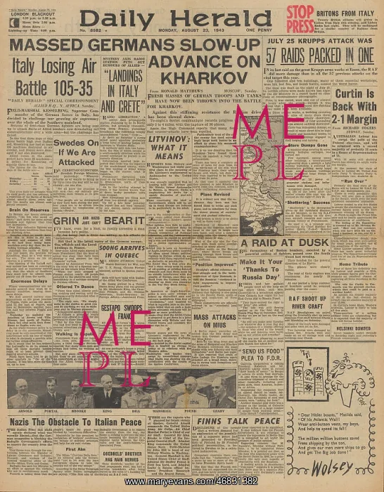 : Daily Herald front page Battle for Kharkov : Daily Herald front page Battle for Kharkov