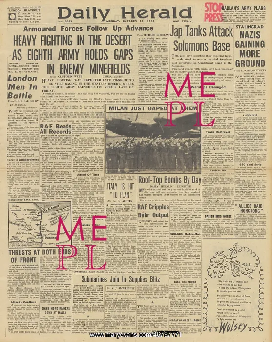 : Daily Herald front page Battle of Stalingrad : Daily Herald front page Battle of Stalingrad