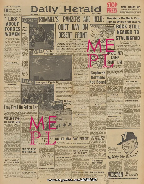 : Daily Herald front page Battle of Stalingrad : Daily Herald front page Battle of Stalingrad