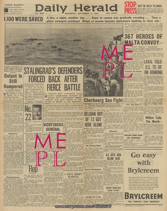 : Daily Herald front page Battle of Stalingrad : Daily Herald front page Battle of Stalingrad