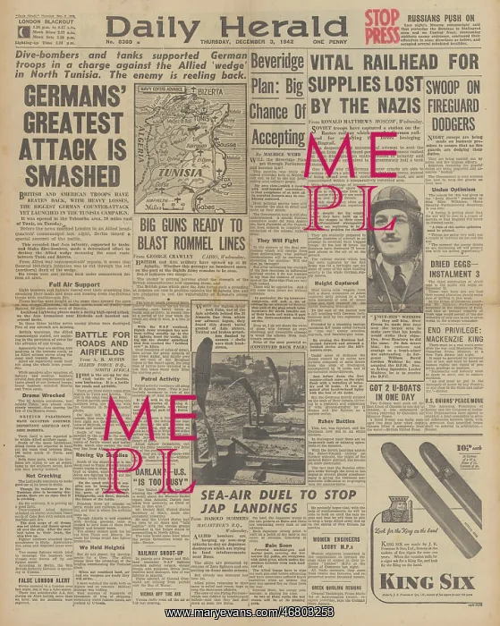 : Daily Herald front page Battle of Stalingrad : Daily Herald front page Battle of Stalingrad