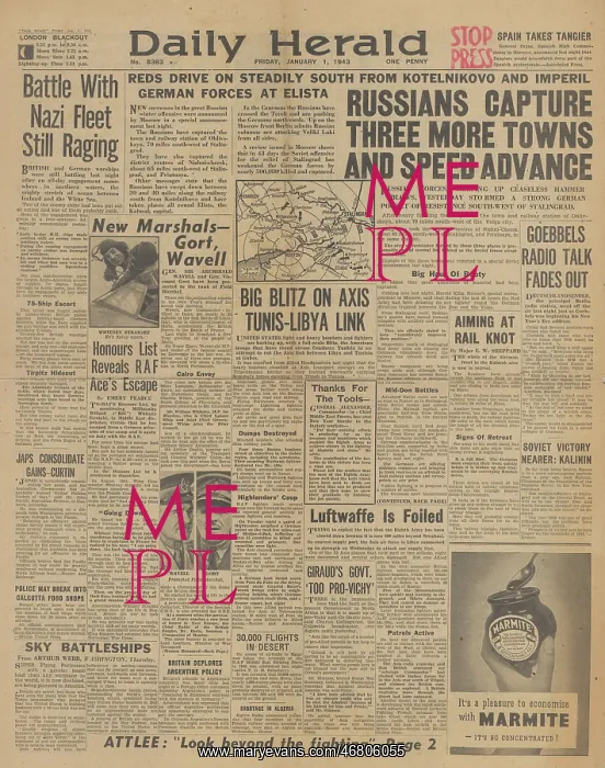 : Daily Herald front page Battle of Stalingrad : Daily Herald front page Battle of Stalingrad