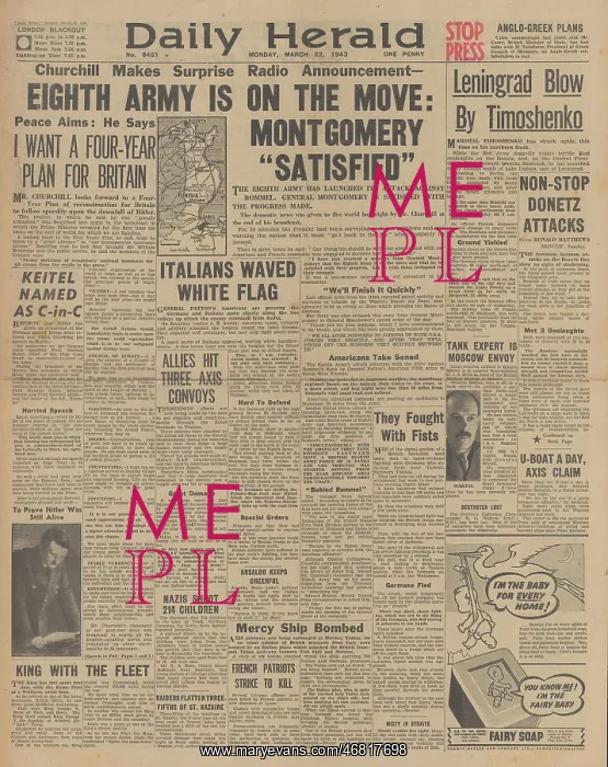 : Daily Herald front page Battles on the Eastern Front : Daily Herald front page Battles on the Eastern Front