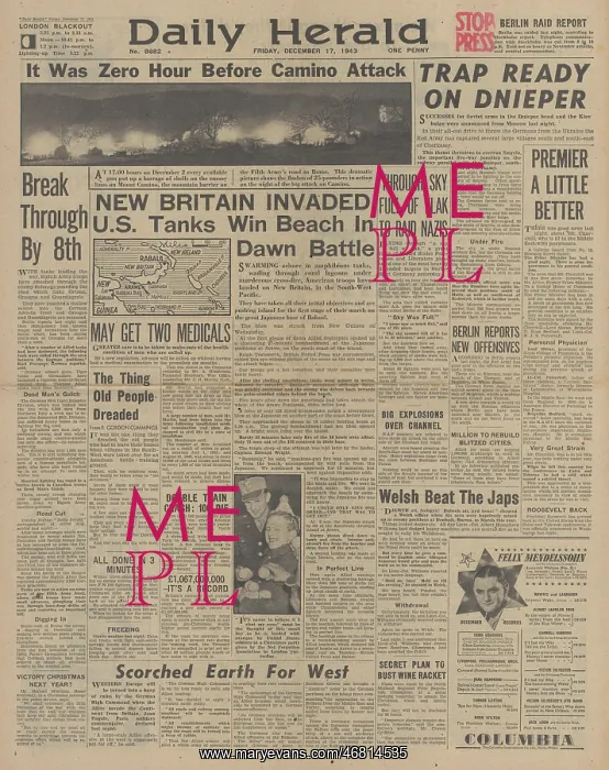 : Daily Herald front page Red Army on offensive : Daily Herald front page Red Army on offensive