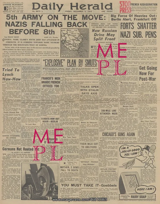  : Daily Herald front page Tehran Conference