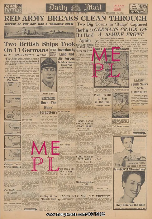 : Daily Mail front page Battle of Bay of Biscay : Daily Mail front page Battle of Bay of Biscay