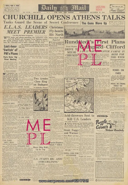 : Daily Mail front page Battle of the Bulge : Daily Mail front page Battle of the Bulge