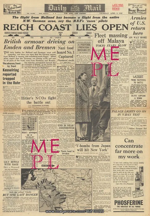 : Daily Mail front page US Fleet off Malaya : Daily Mail front page US Fleet off Malaya