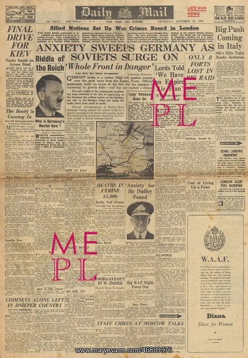 : Daily Mail front page Germany concerned of Soviet threat : Daily Mail front page Germany concerned of Soviet threat