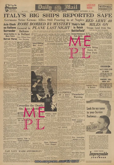 : Daily Mail front page Red Army advance : Daily Mail front page Red Army advance