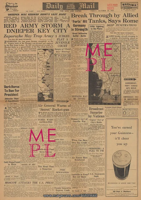 : Daily Mail front page Red Army advance on Kiev : Daily Mail front page Red Army advance on Kiev