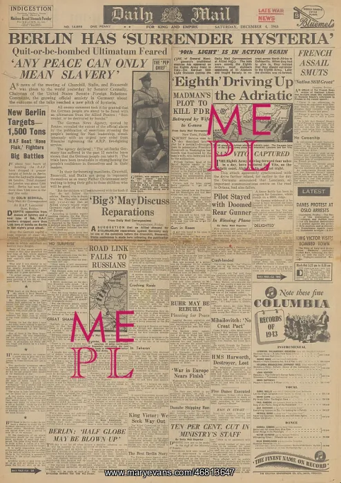 : Daily Mail front page Tehran Conference : Daily Mail front page Tehran Conference