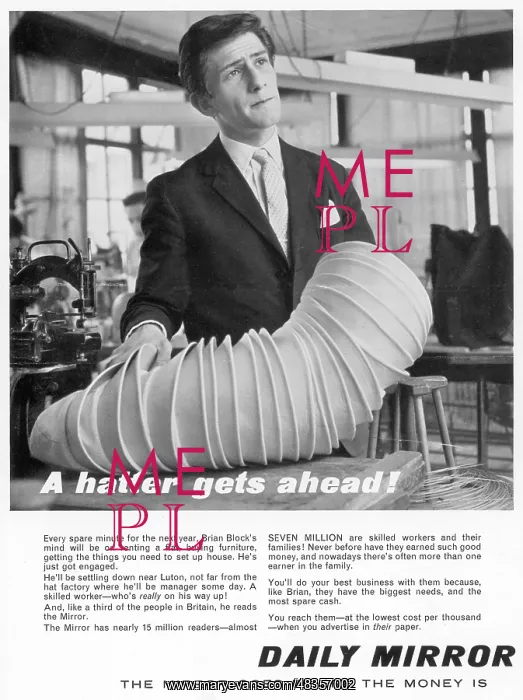 : Daily Mirror Advertising space advertisement - Hatter : Daily Mirror Advertising space advertisement - Hatter