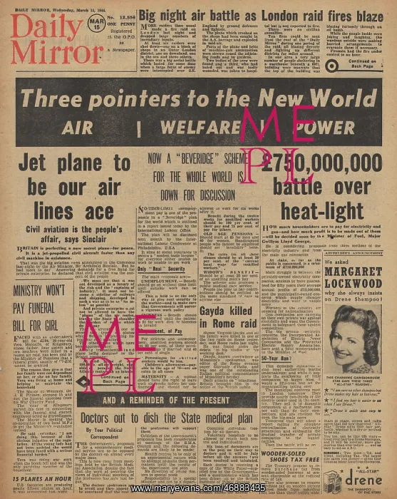 : Daily Mirror - Government plans for the post war world : Daily Mirror - Government plans for the post war world