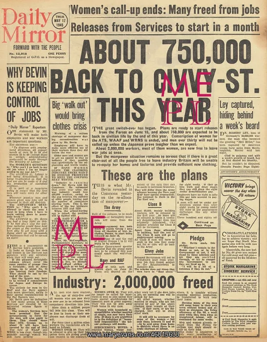 : Daily Mirror front page Arrest of Robert Ley : Daily Mirror front page Arrest of Robert Ley