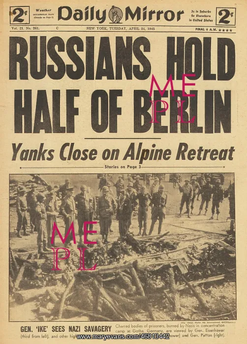 : Daily Mirror front page Battle for Berlin : Daily Mirror front page Battle for Berlin