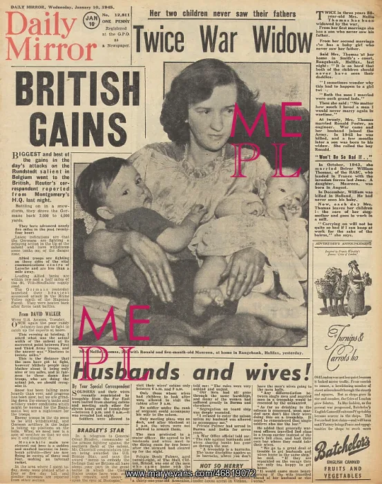 : Daily Mirror front page Battle of the Bulge : Daily Mirror front page Battle of the Bulge