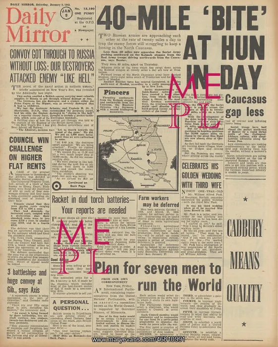 : Daily Mirror front page Battle for the Caucasus : Daily Mirror front page Battle for the Caucasus