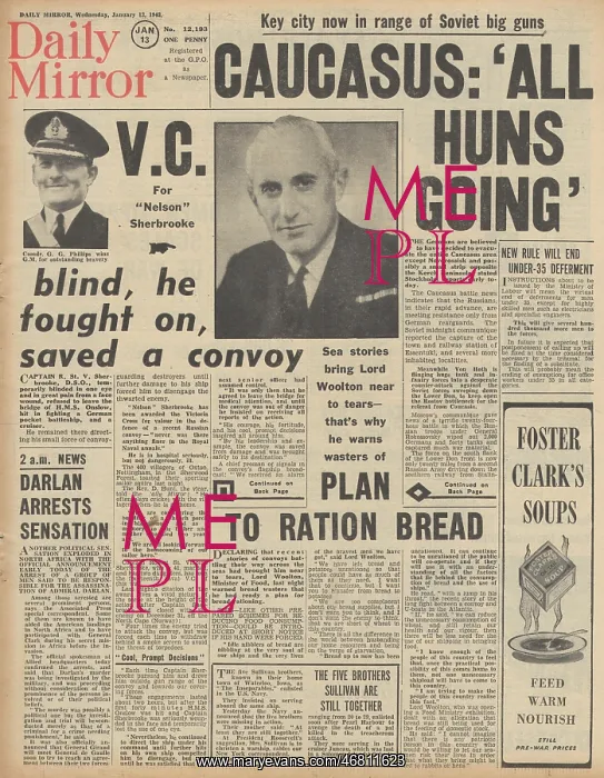 : Daily Mirror front page Battle for the Caucasus : Daily Mirror front page Battle for the Caucasus