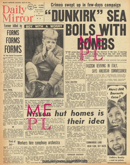 : The Daily Mirror front page Battle for Crimea : The Daily Mirror front page Battle for Crimea