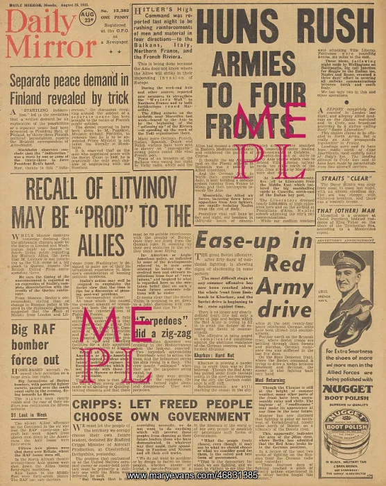 : Daily Mirror front page Battle for Kharkov : Daily Mirror front page Battle for Kharkov