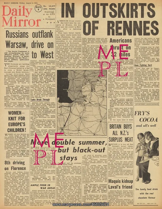 : Daily Mirror front page Battle for Rennes : Daily Mirror front page Battle for Rennes