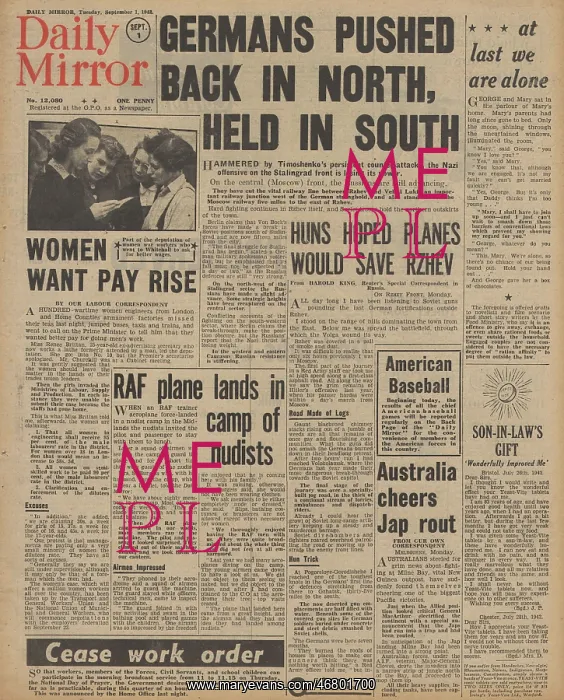 : Daily Mirror front page Battle of Stalingrad : Daily Mirror front page Battle of Stalingrad