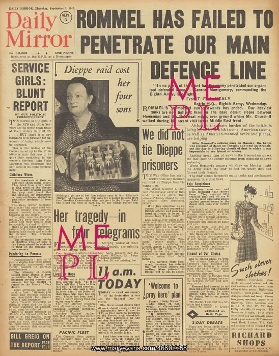 : Daily Mirror front page Battle of Stalingrad : Daily Mirror front page Battle of Stalingrad