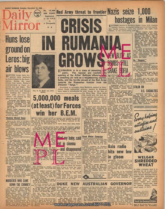 : Daily Mirror front page Crisis in Romania : Daily Mirror front page Crisis in Romania