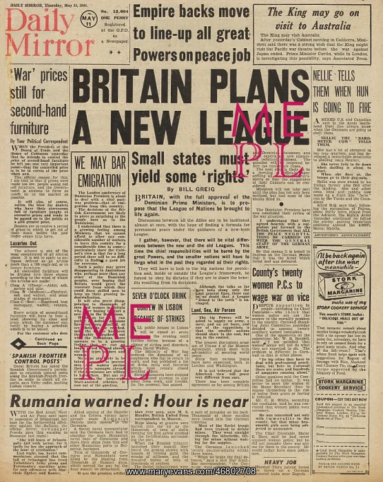  : Daily Mirror front page Empire Conference