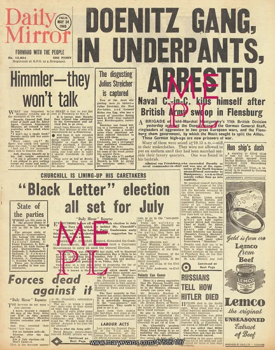 : Daily Mirror front page General Election announced : Daily Mirror front page General Election announced