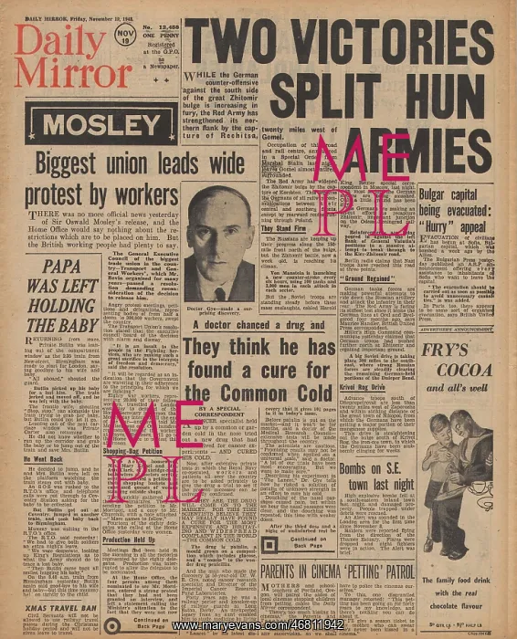 : Daily Mirror front page Protests over Mosley release : Daily Mirror front page Protests over Mosley release