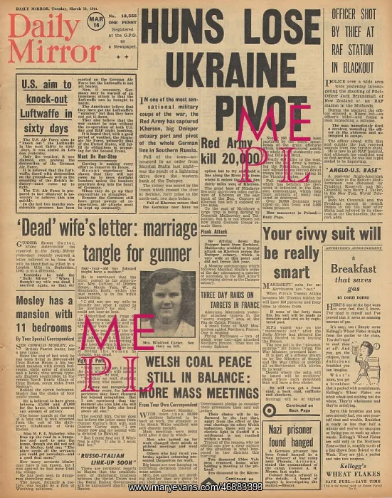 : Daily Mirror front page Red Army capture Kherson : Daily Mirror front page Red Army capture Kherson