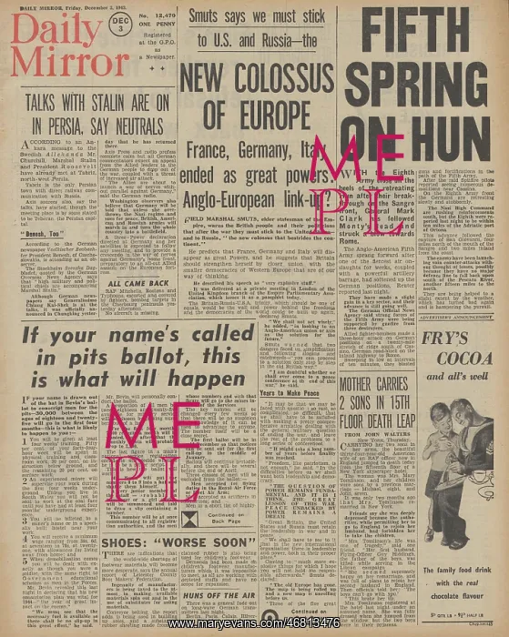  : Daily Mirror front page Tehran Conference