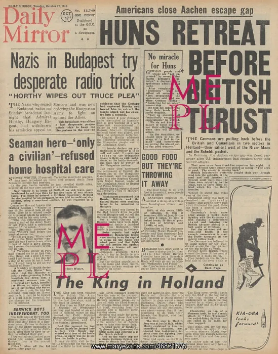 : Daily Mirror front page Unrest in Hungary : Daily Mirror front page Unrest in Hungary