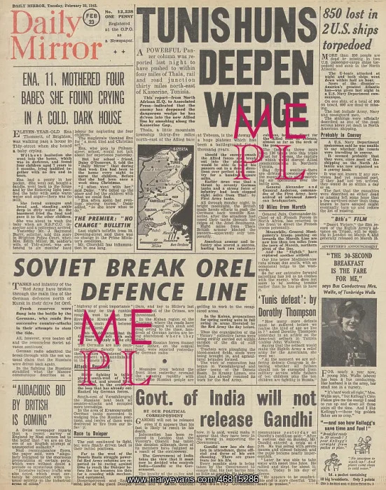 : Daily Mirror - Red Army advance on the Eastern Front : Daily Mirror - Red Army advance on the Eastern Front