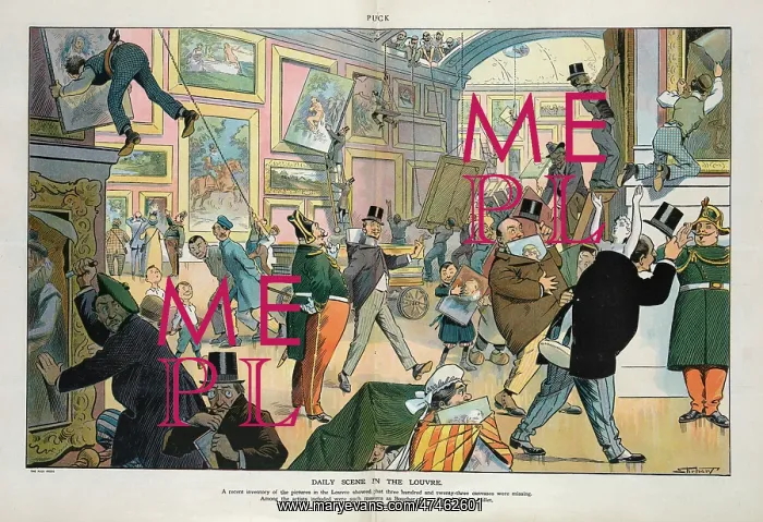 : Daily scene in the Louvre : Daily scene in the Louvre