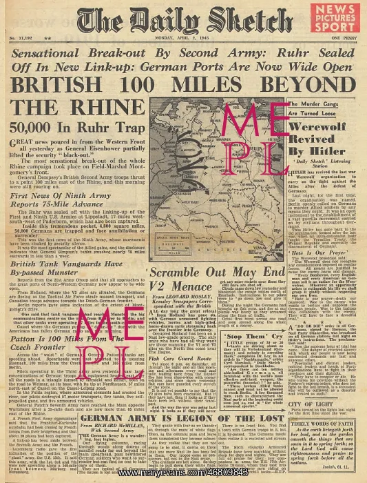 : The Daily Sketch - British forces advance in the West : The Daily Sketch - British forces advance in the West
