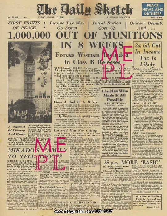: The Daily Sketch front page Million workers to stop war work : The Daily Sketch front page Million workers to stop war work