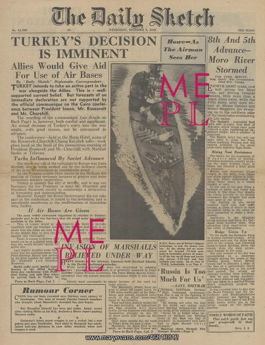 : The Daily Sketch front page Tehran Conference : The Daily Sketch front page Tehran Conference