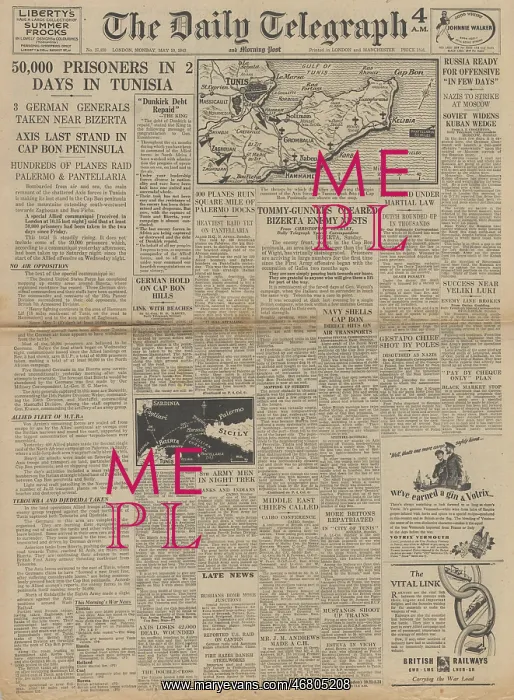  : The Daily Telegraph - Axis forces surrender in North Africa