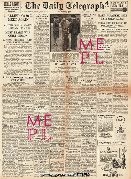 : The Daily Telegraph - Montgomery explains No Fraternising : The Daily Telegraph - Montgomery explains No Fraternising