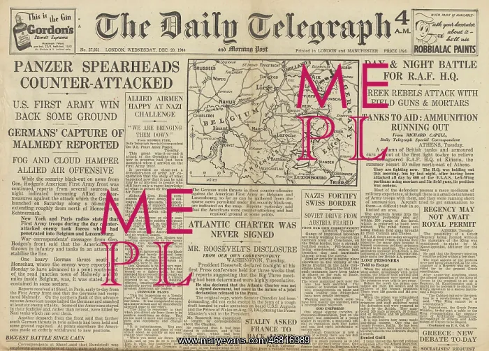 : The Daily Telegraph front page Battle of the Bulge : The Daily Telegraph front page Battle of the Bulge